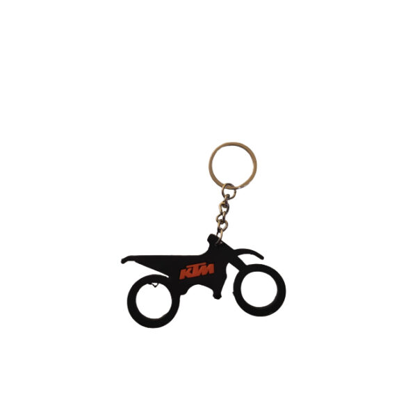 Rubber Keychain Single Side Design KTM Bike
