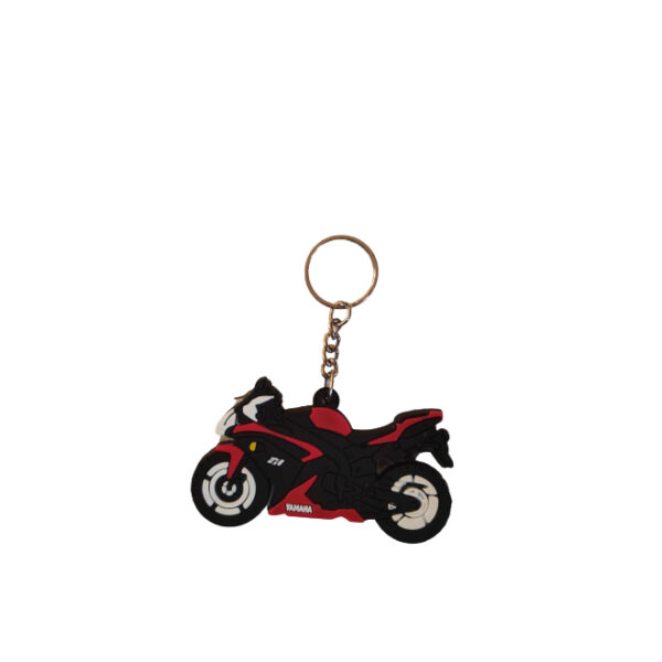 Rubber Keychain Single Side Design Yamaha R1 Bike