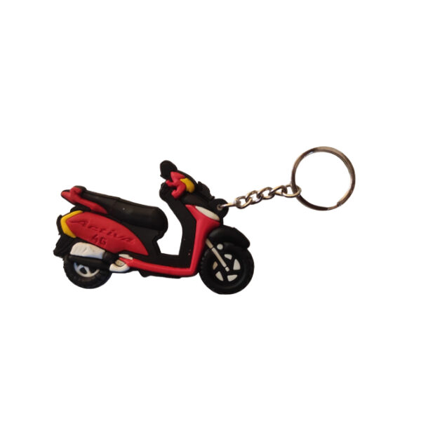 Rubber Keychain Single Side Design Activa 4G