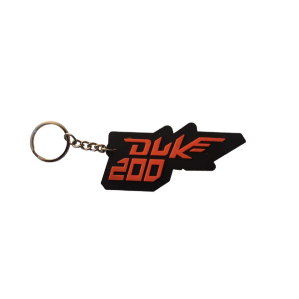 Rubber Keychain Single Side Design Duke 200
