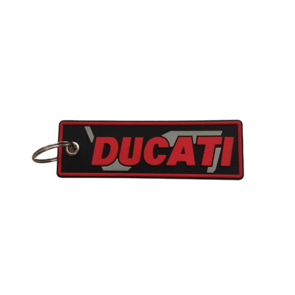 Rubber Keychain Single Side Design Ducati