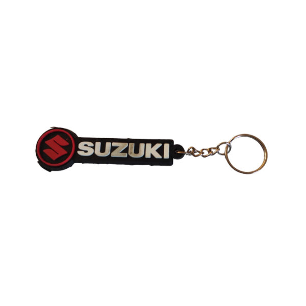 Rubber Keychain Single Side Design Suzuki