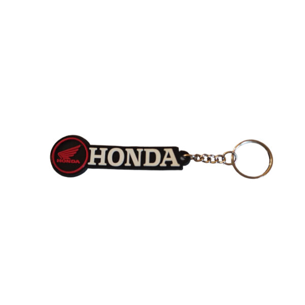 Rubber Keychain Single Side Design Honda