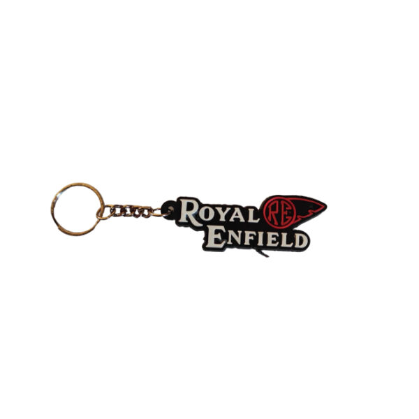 Rubber Keychain Single Side Design Royal Enfield
