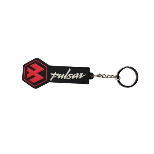 Rubber Keychain Dual Side Design Pulsar Red 1