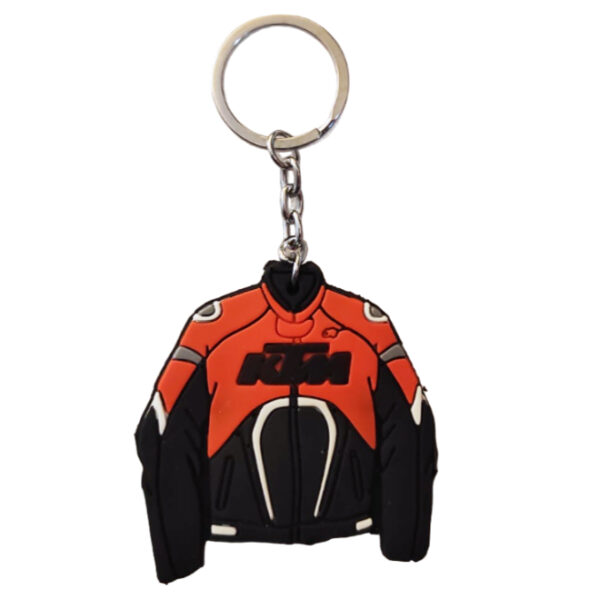 Rubber Keychain Dual Side Design KTM Jacket