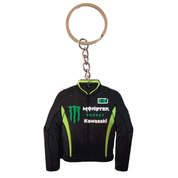 Rubber Keychain Dual Side Design Monster Jacket