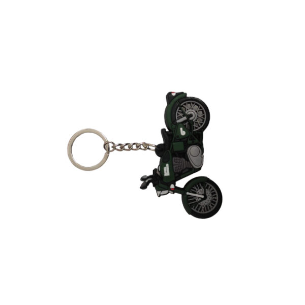 Rubber Keychain Dual Side Design Royal Enfield Blue