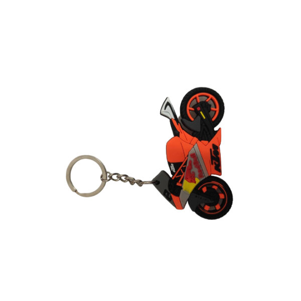 Rubber Keychain Dual Side Design KTM Red Blue Orange