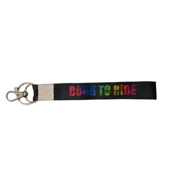 Fabric Wrist/ Small Keychain Born to Ride