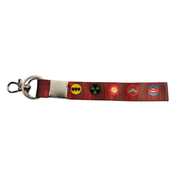 Fabric Wrist/ Small Keychain Super Hero Logo
