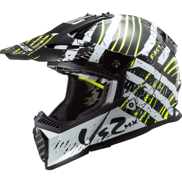LS2 MX437 FAST Evo Verve Black White Helmet