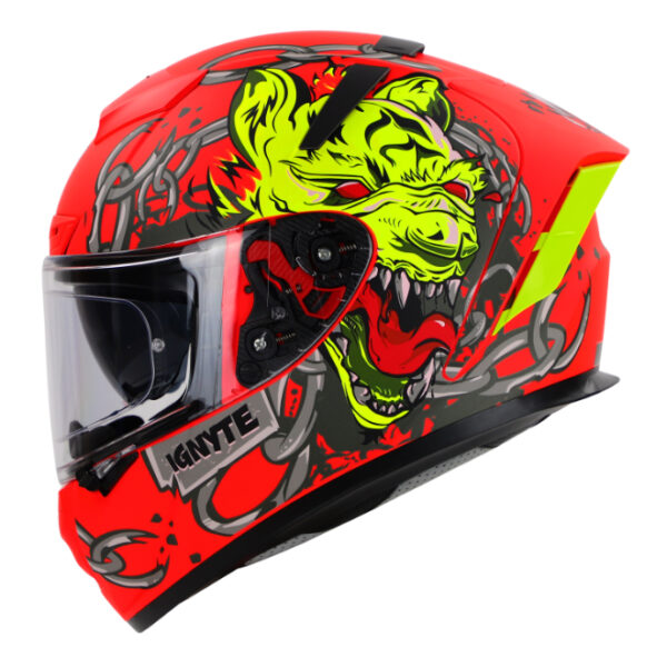 Ignyte IGN4 Hyena Gloss Red Helmet
