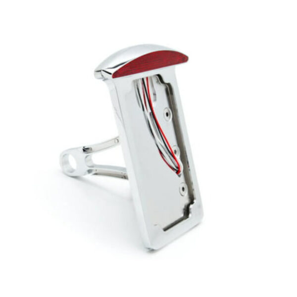 Side Mount Tail Light with Number Plate Harley/ Universal Silver