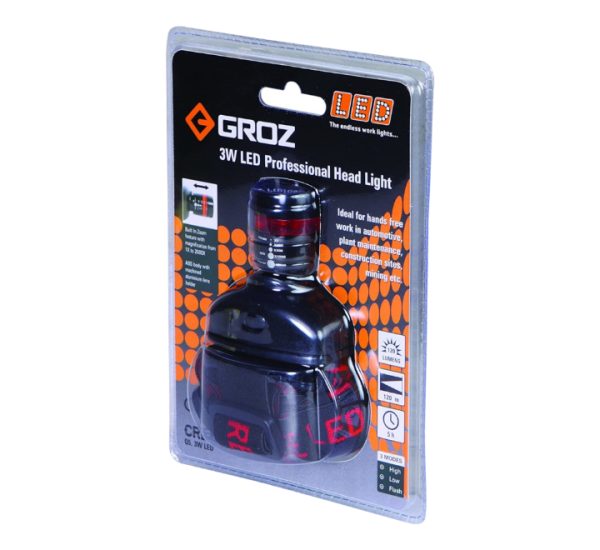 GROZ Helmet Mount LED Light