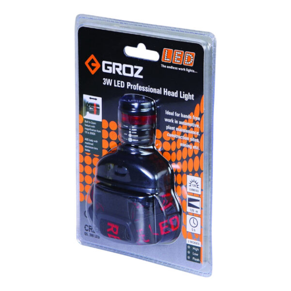 GROZ Helmet Mount LED Light