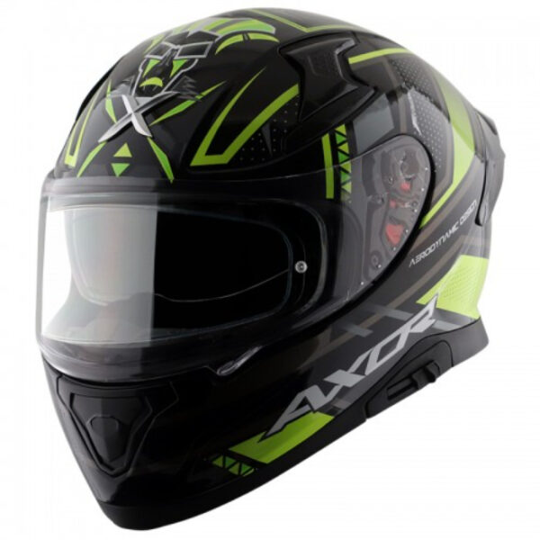 Axor Apex Tiki Black Neon Yellow Helmet