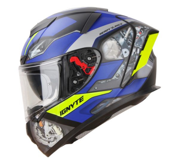 Ignyte IGN4 Machine Matt Black Blue Helmet