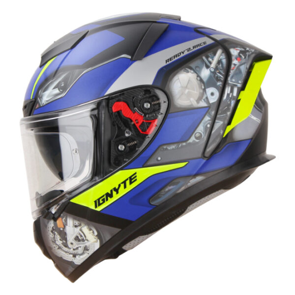 Ignyte IGN4 Machine Matt Black Blue Helmet