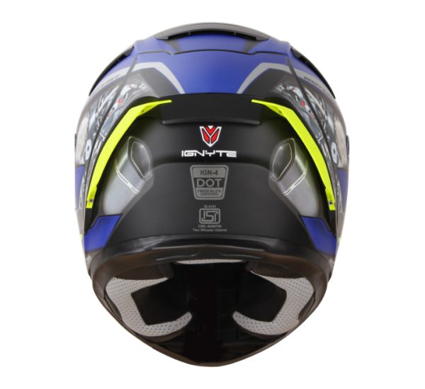 Ignyte IGN4 Machine Matt Black Blue Helmet - Image 3