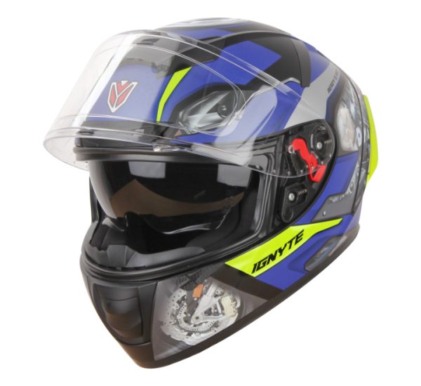 Ignyte IGN4 Machine Matt Black Blue Helmet - Image 7