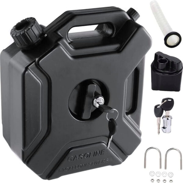 Jerry Can Moto Genius (Black)- 5 Ltr. With Lock N Key
