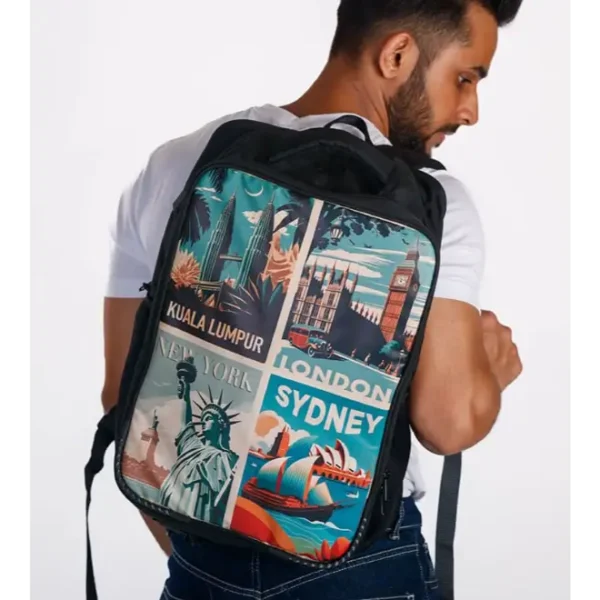 Guardian Gears Amigo Backpack (Cities) with Waterproof Rain Cover