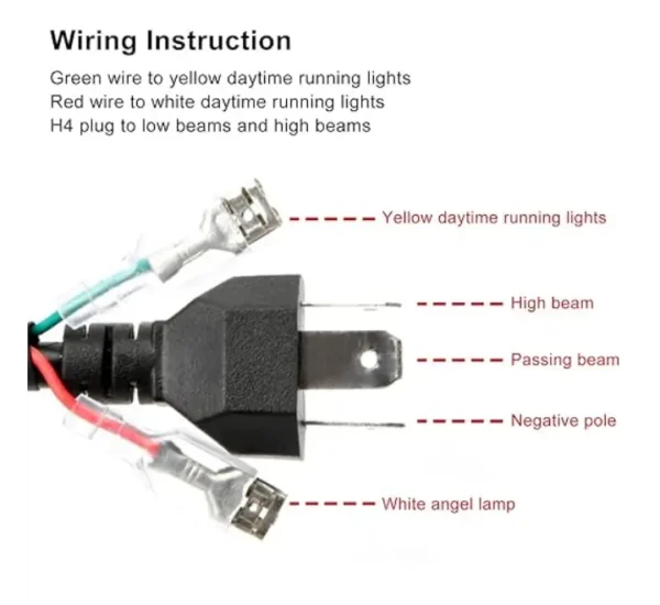 HJG Headlight Assembly Minus Sign with DRL Style 2 - Image 6