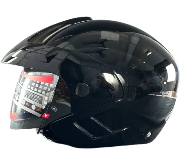 BF2 FF908 Plain Solid Black Helmet