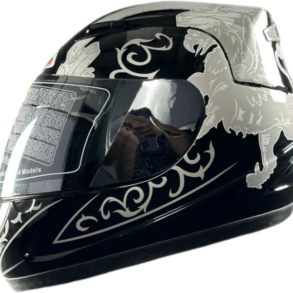 BF2 FF301 Lion Eagle Black Silver Helmet