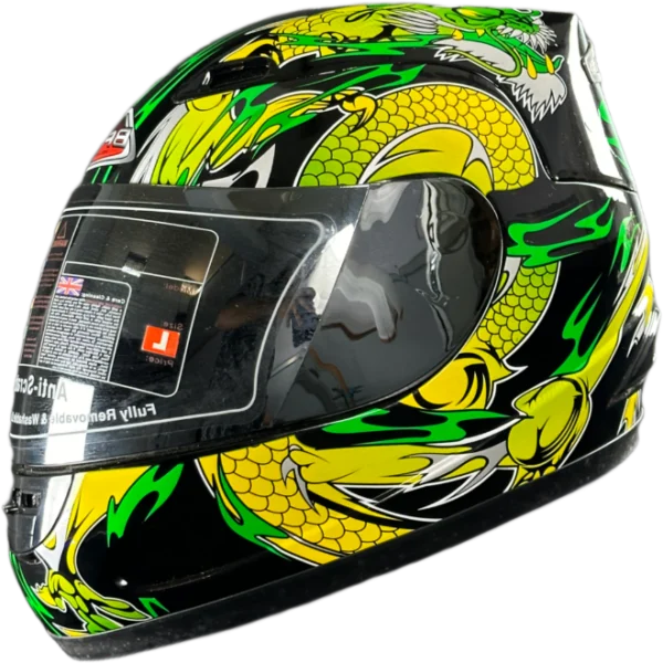 BF2 FF301 Dragon Black Green Helmet