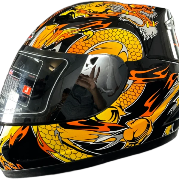BF2 FF301 Dragon Black/ Orange Helmet