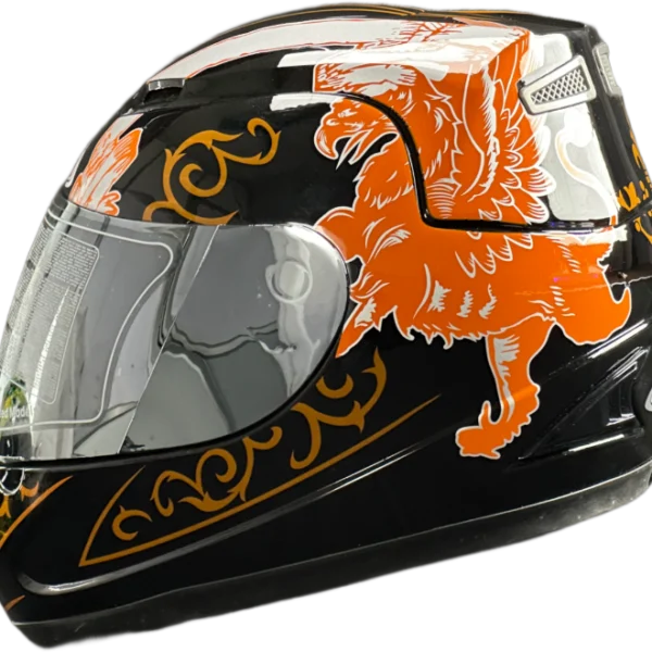 BF2 FF301 Lion Eagle Black Orange Helmet