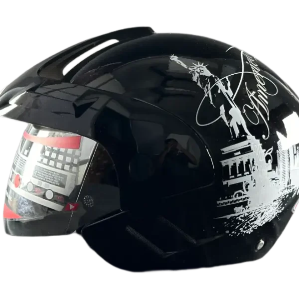 BF2 FF908 Graphic Gloss Black New York Helmet