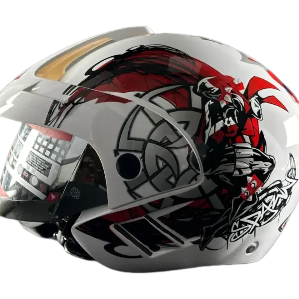 BF2 FF908 Graphic Matt White Spawn Helmet