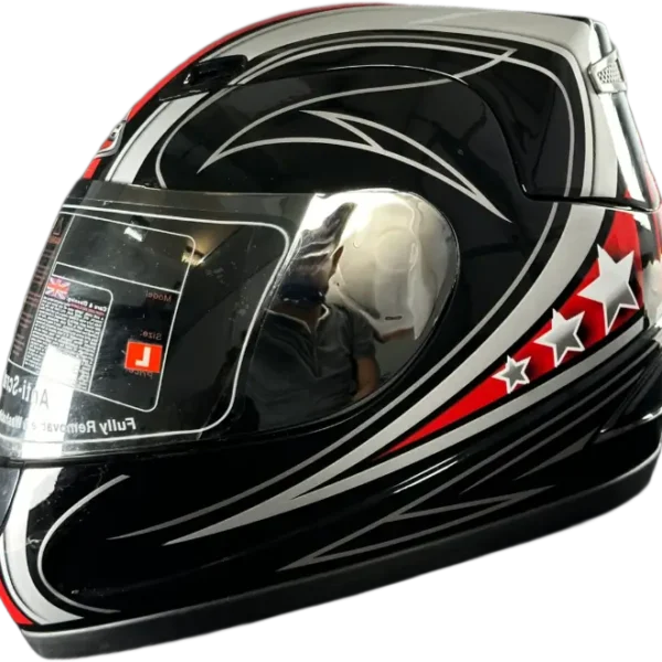 BF2 FF301 Gloss Black Star Helmet