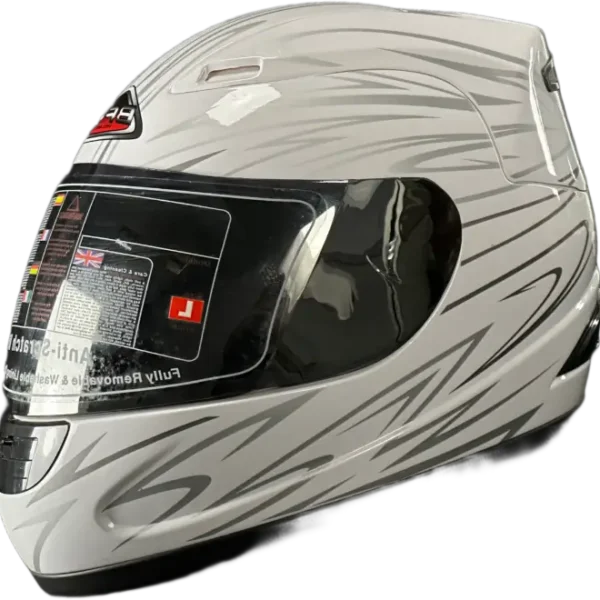 BF2 FF301 Gloss White Arrow Helmet
