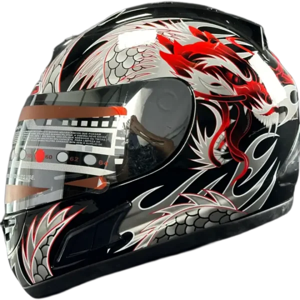 BF2 FF313 Flygon Gloss Black Silver Helmet