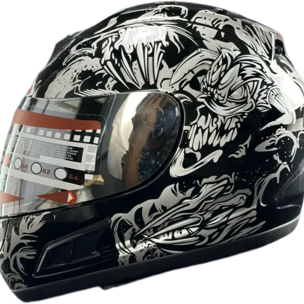 BF2 FF313 Nightmare Gloss Black Silver Helmet