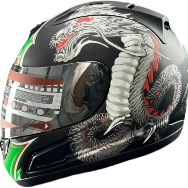 BF2 FF313 Dragon Green Matt Helmet
