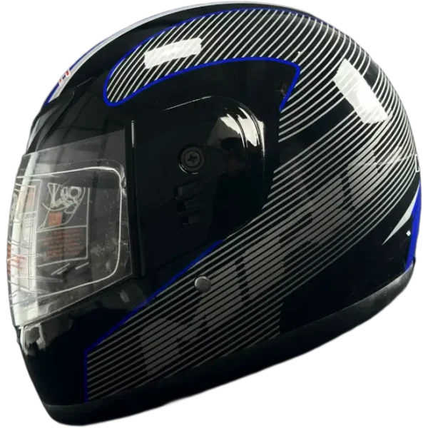 BF2 FF888 Gloss Linear Black/ Blue Helmet