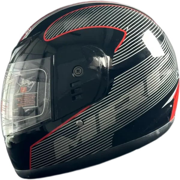 BF2 FF888 Gloss Linear Black/ Red Helmet
