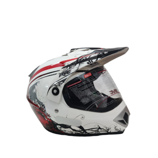 RVC OR370 White Cat Red Helmet