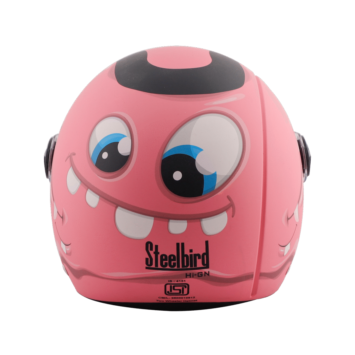Steel Bird SBH 16 Skip Toad Open Face Gloss Pink Kids Helmet - Image 3