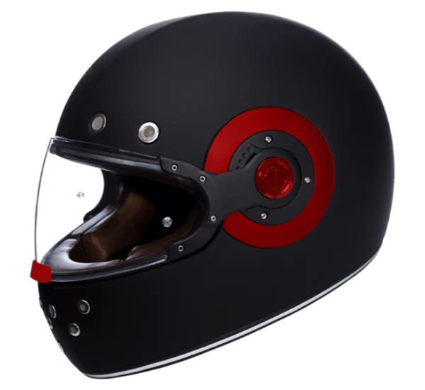 SMK Retro Unicolour Matt Black Helmet (MA230)