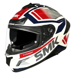 SMK Typhoon Thorn Gloss White Blue Red Helmet (GL136)