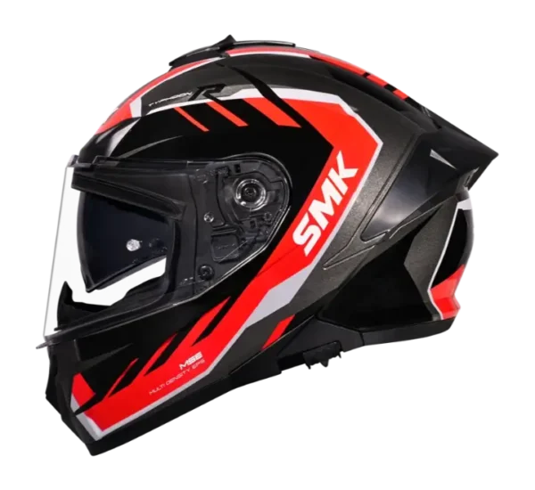 SMK Typhoon Aerot Gloss Black Red Helmet (GL632) - Image 2