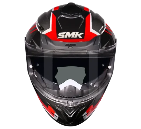 SMK Typhoon Aerot Gloss Black Red Helmet (GL632) - Image 4