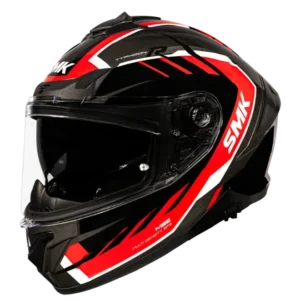 SMK Typhoon Aerot Gloss Black Red Helmet (GL632)
