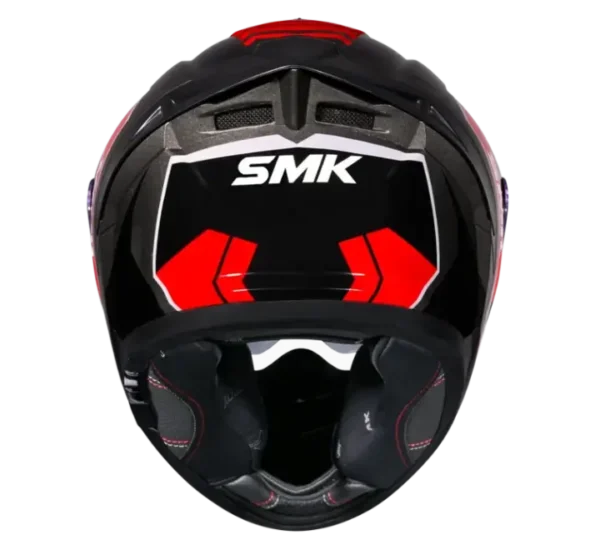 SMK Typhoon Aerot Gloss Black Red Helmet (GL632) - Image 5